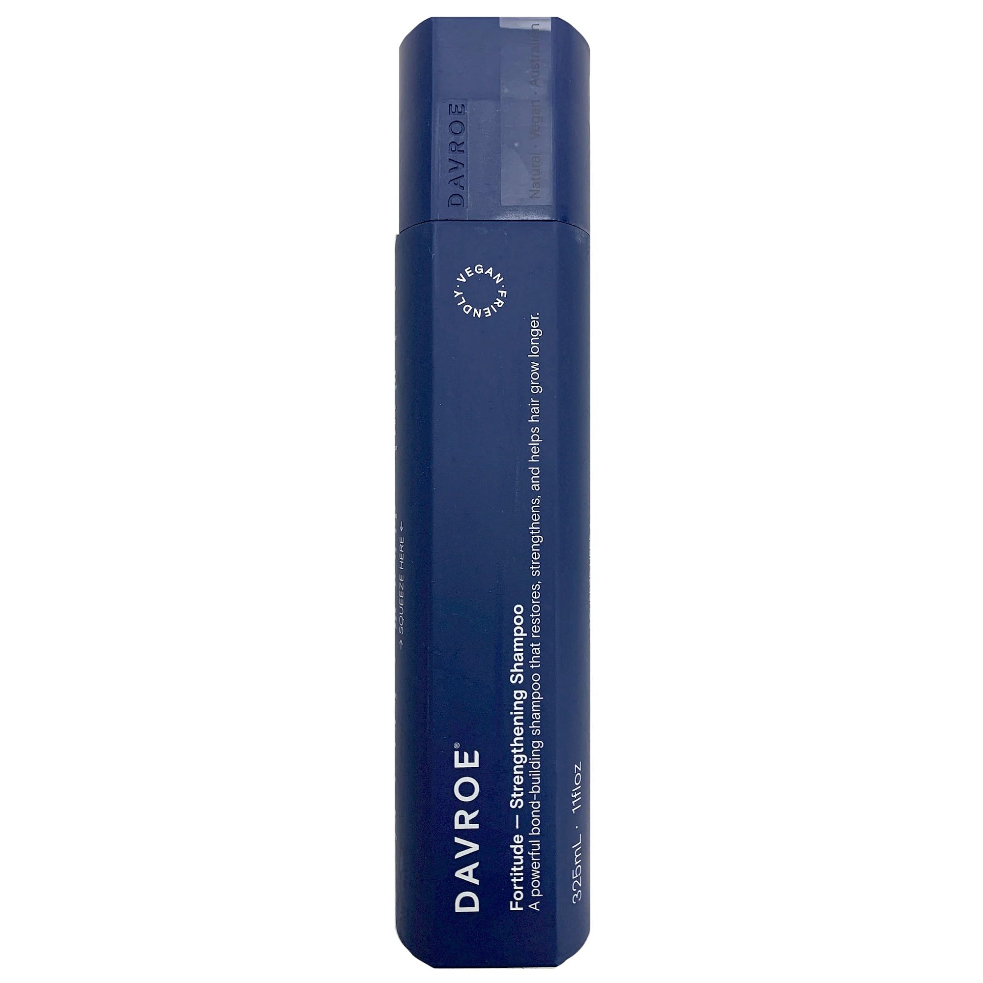 DAVROE Fortitude Shampoo lather emphasizes fresh scent for daily cleansing.