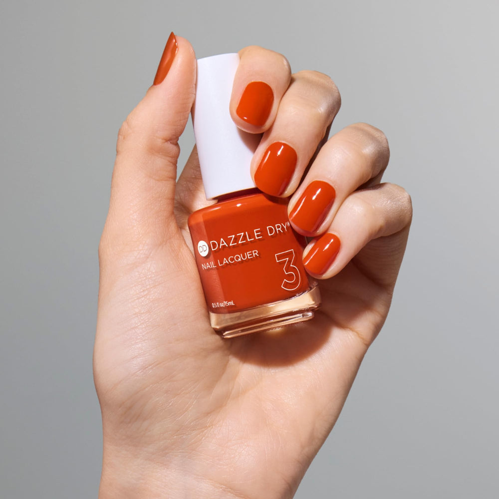 Dazzle Dry brush stroke in Orchard shows smooth, streak-free application.