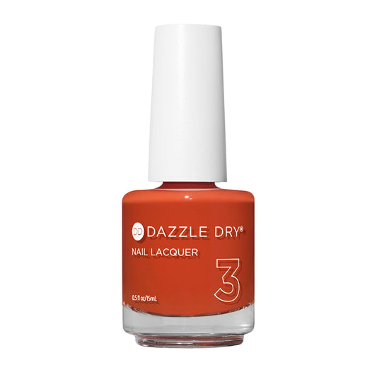 Dazzle Dry Orchard burnt orange cream swatch shows vibrant, long-lasting color.