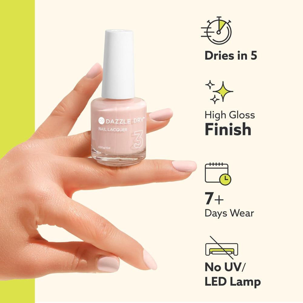 Application of Poised top coat with subtle iridescent sheen