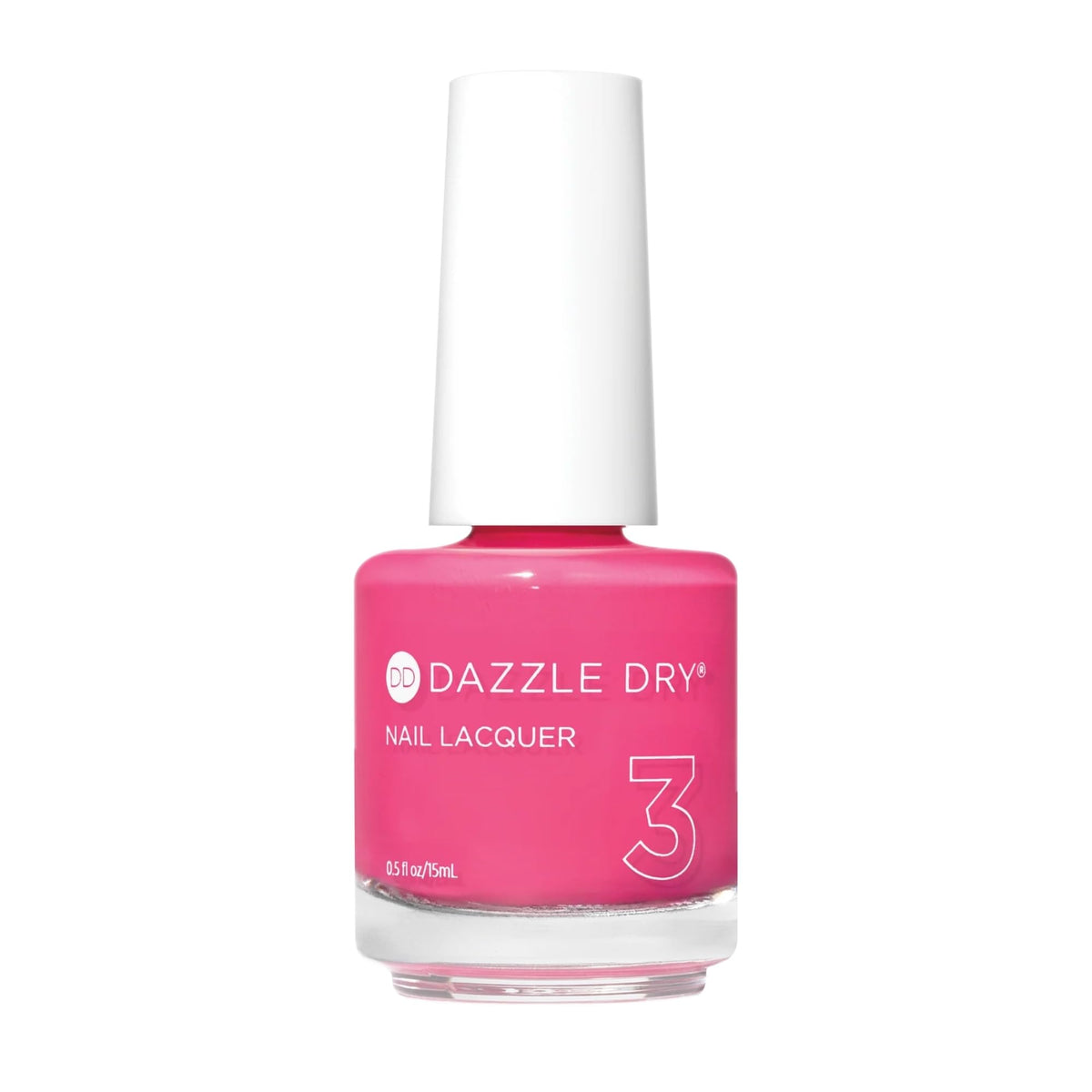 Dazzle Dry Raspberry Creme lacquer bottle showing quick-dry color.
