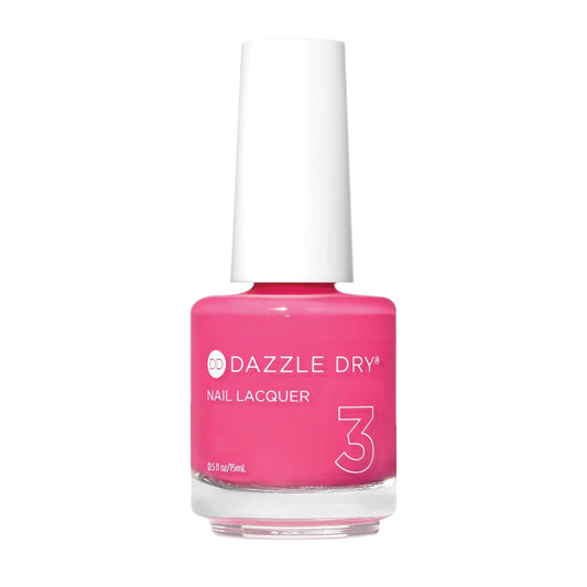 Dazzle Dry Raspberry Creme lacquer bottle showing quick-dry color.