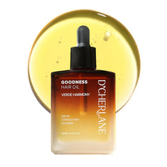 D'Cherlane Hair Growth Oil bottle shows premium organic formula for nourishing scalp