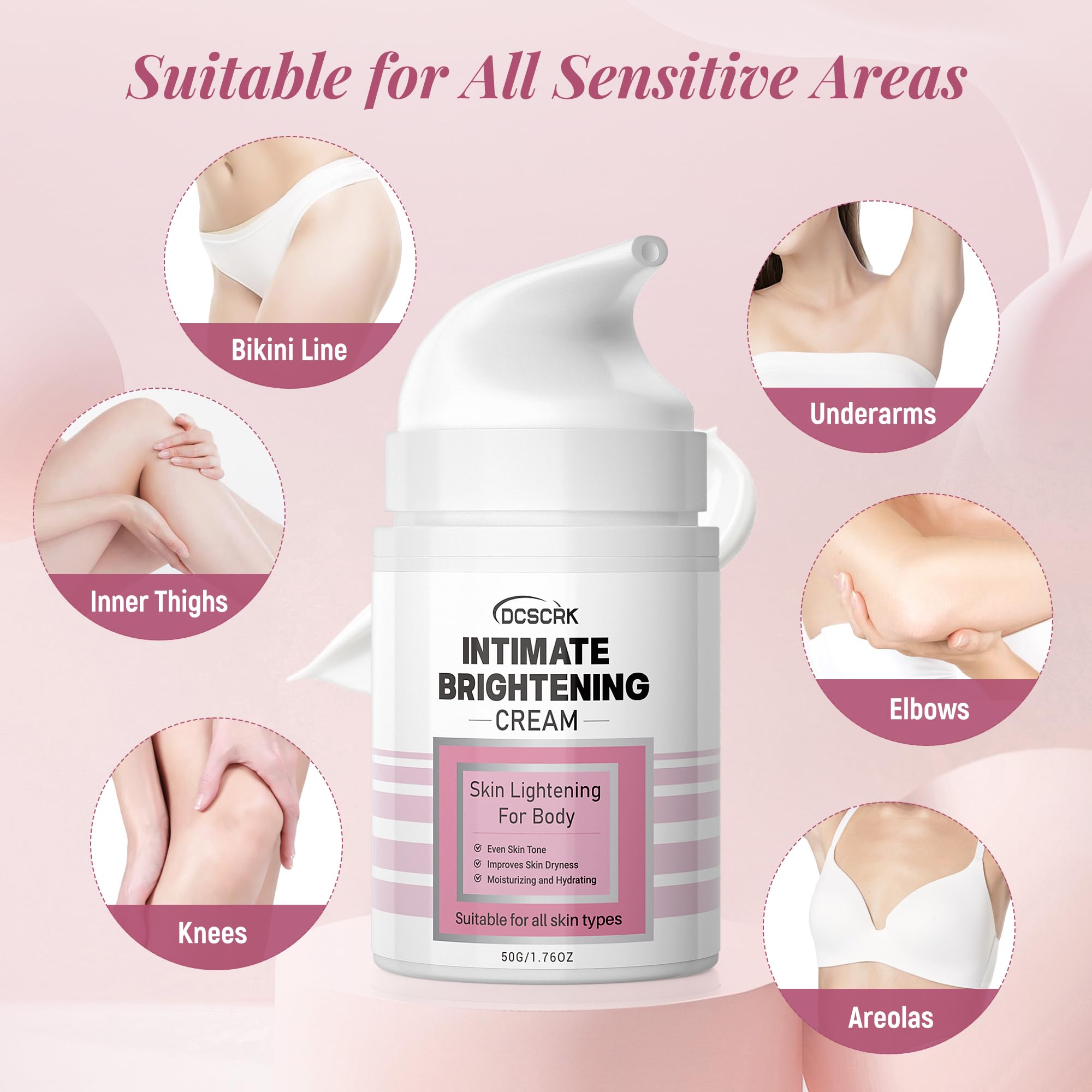 DCSCRK Skin Lightening Cream elbows and knees for brightness and hydration