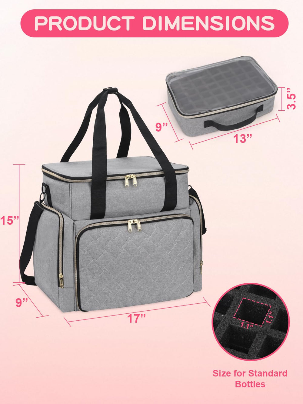 DD DEVILLI organizer featuring durable water resistant fabric and leak-proof design.