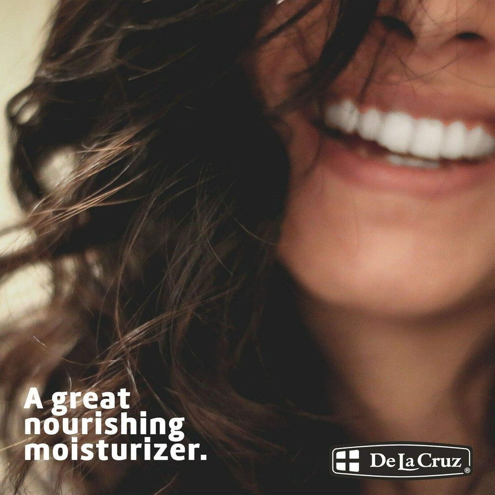De La Cruz Pure Olive Oil skin moisturizer application on arm