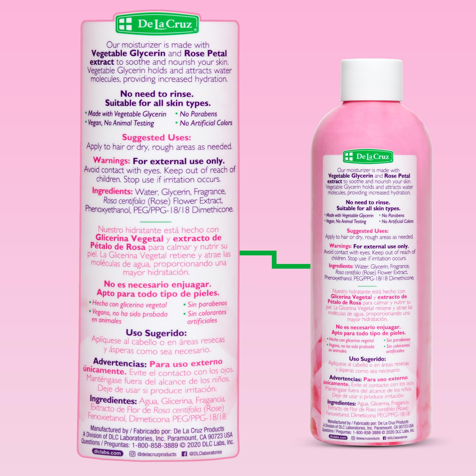 Rose water after-shower refresh for skin and hair.