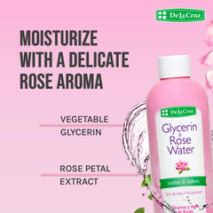 Two bottles in daily hydration routine for skin and hair care.