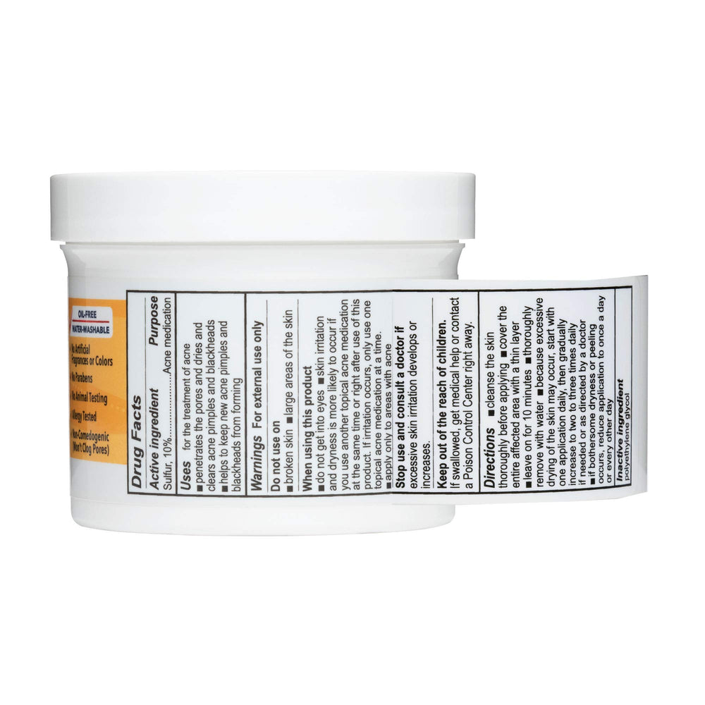 De La Cruz sulfur ointment made in USA for acne care