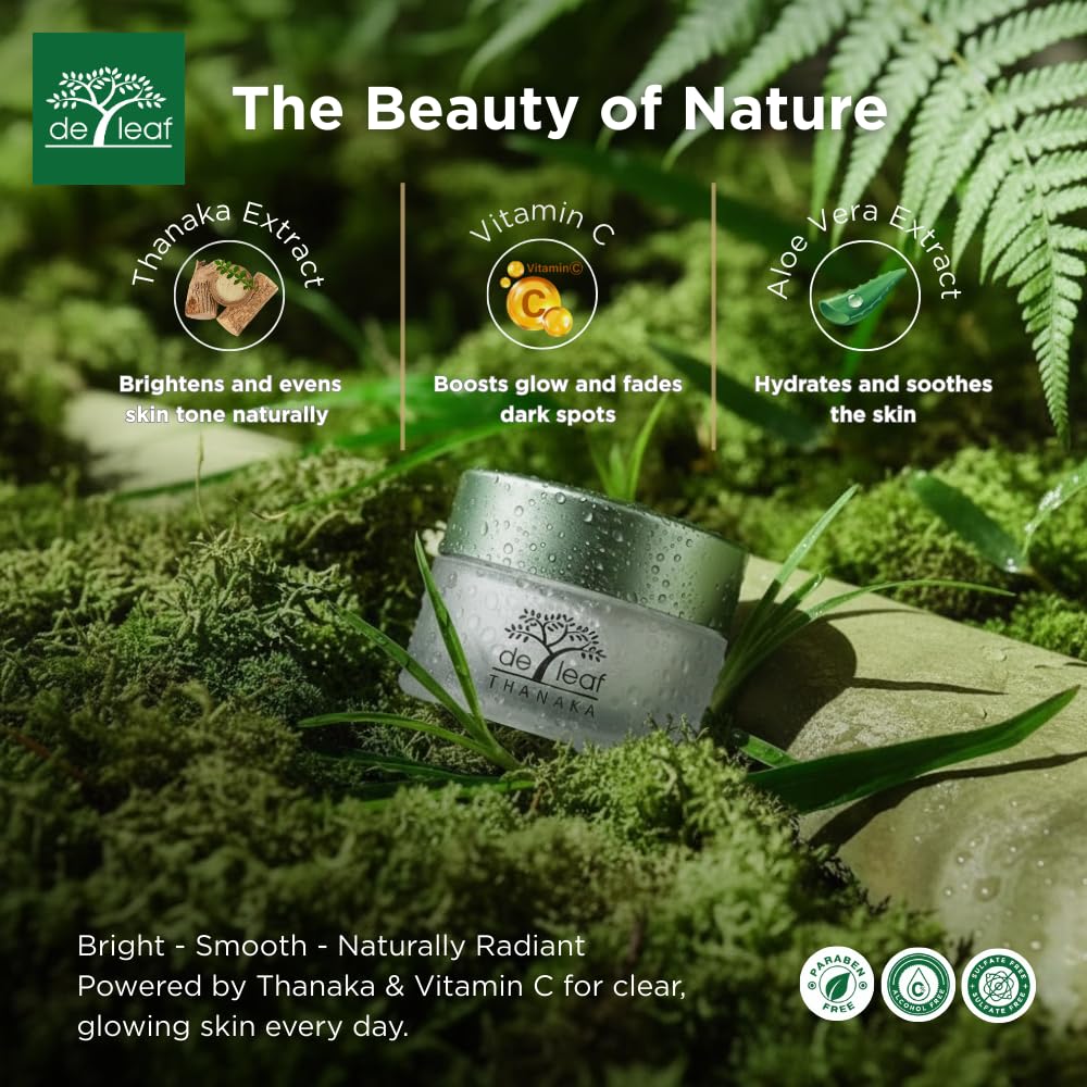 DE LEAF THANAKA formula demonstrated as fast-absorbing hydration for sensitive skin
