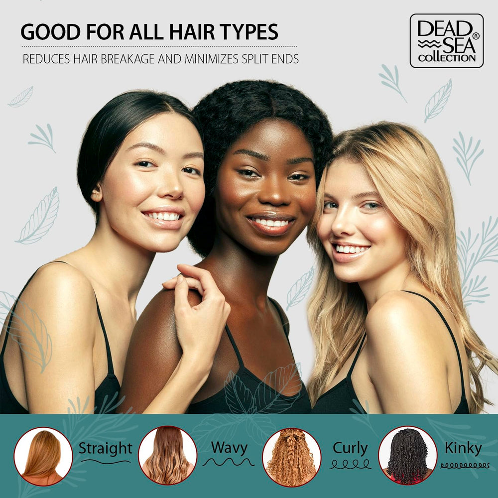 Dead Sea Collection curl-friendly formula visible for smoother, frizz-free styling.