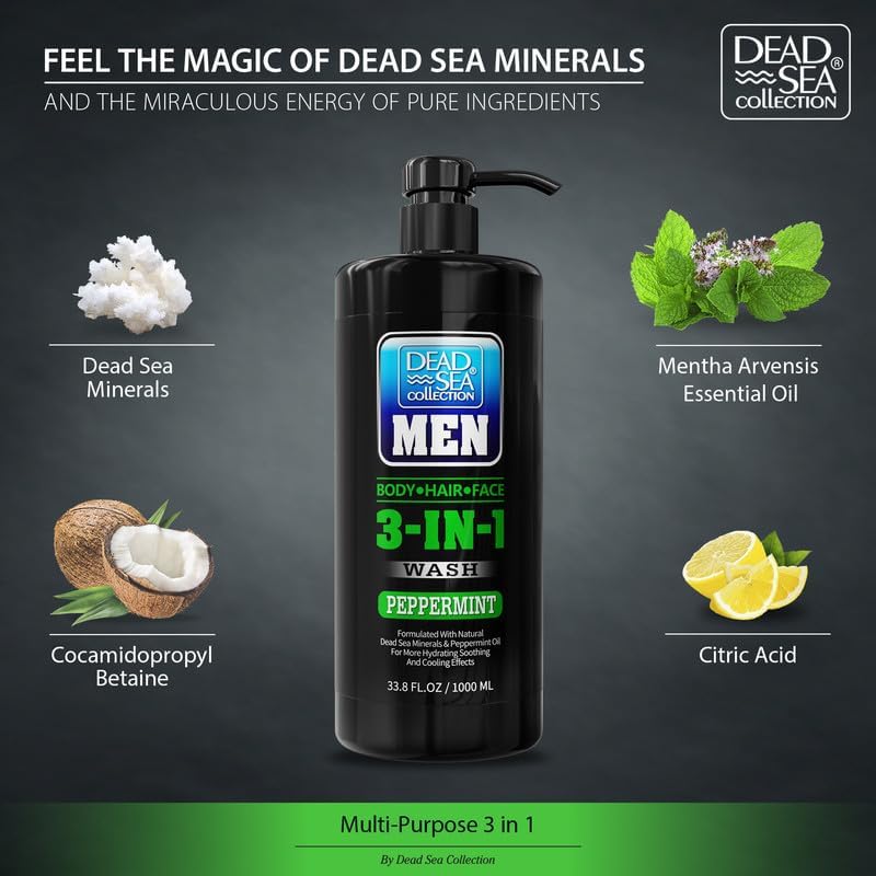 Glycerin and Dead Sea minerals provide gentle moisture during cleansing.