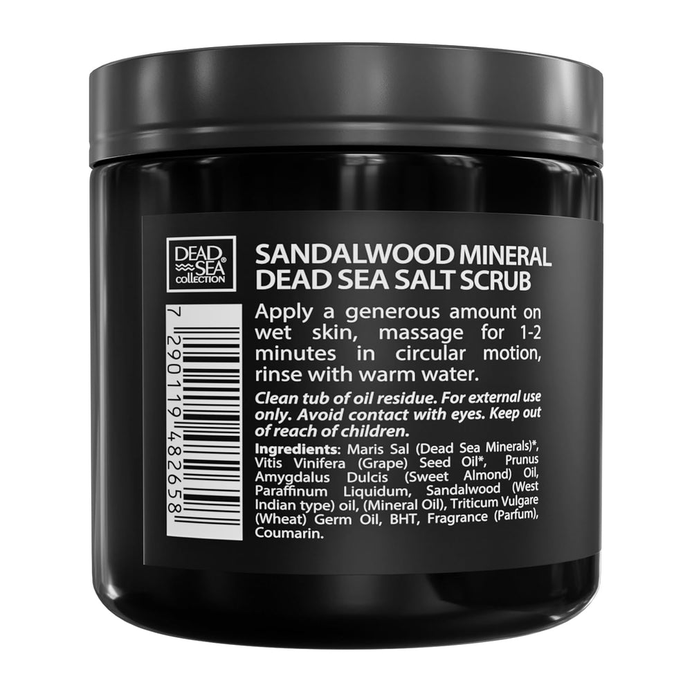 Visual of natural ingredients in Dead Sea Collection scrub