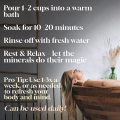 Exfoliating mineral salts from Dead Sea Warehouse for gentle scrubbing and hydration