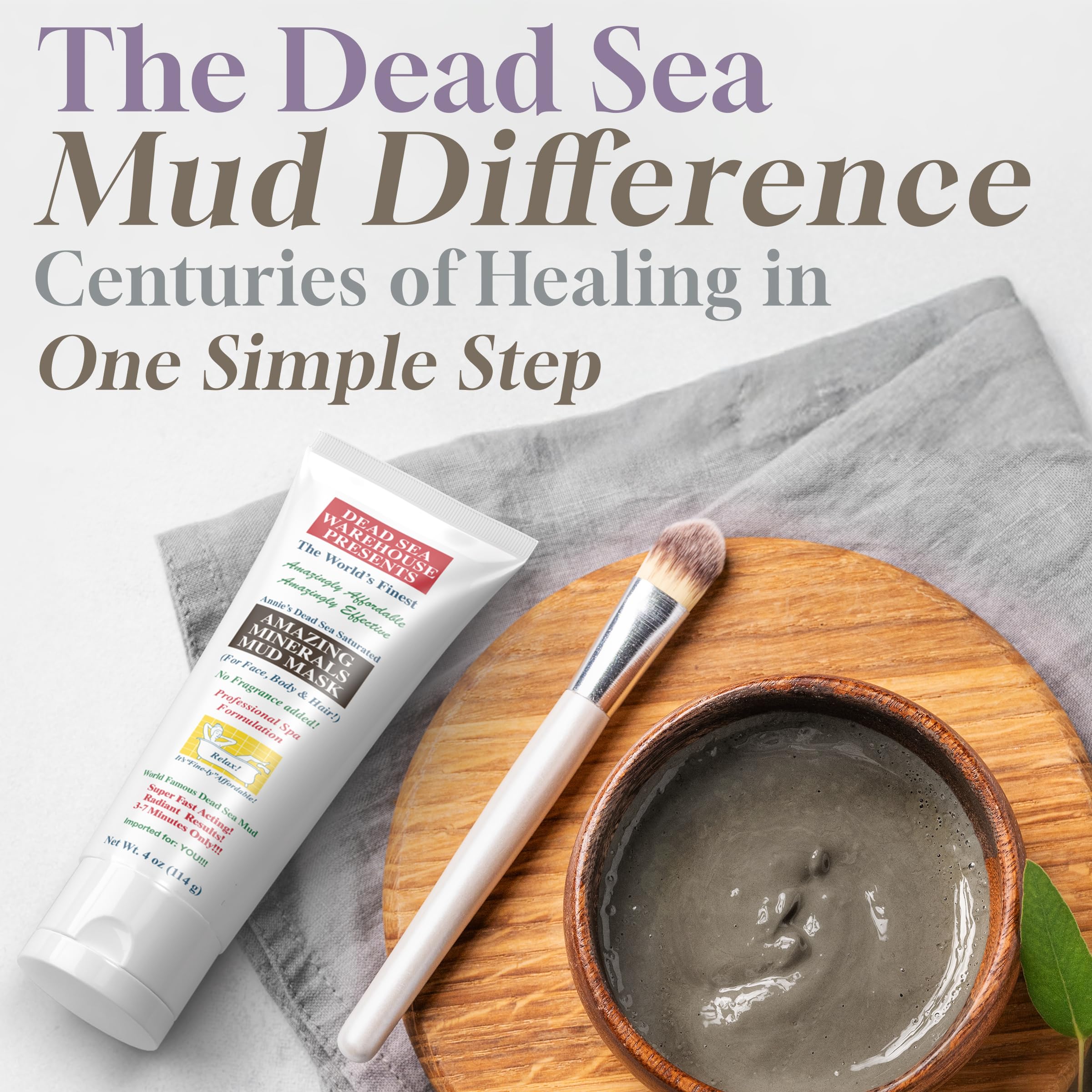 Dead Sea Warehouse spa-at-home ritual on body for mineral boost.