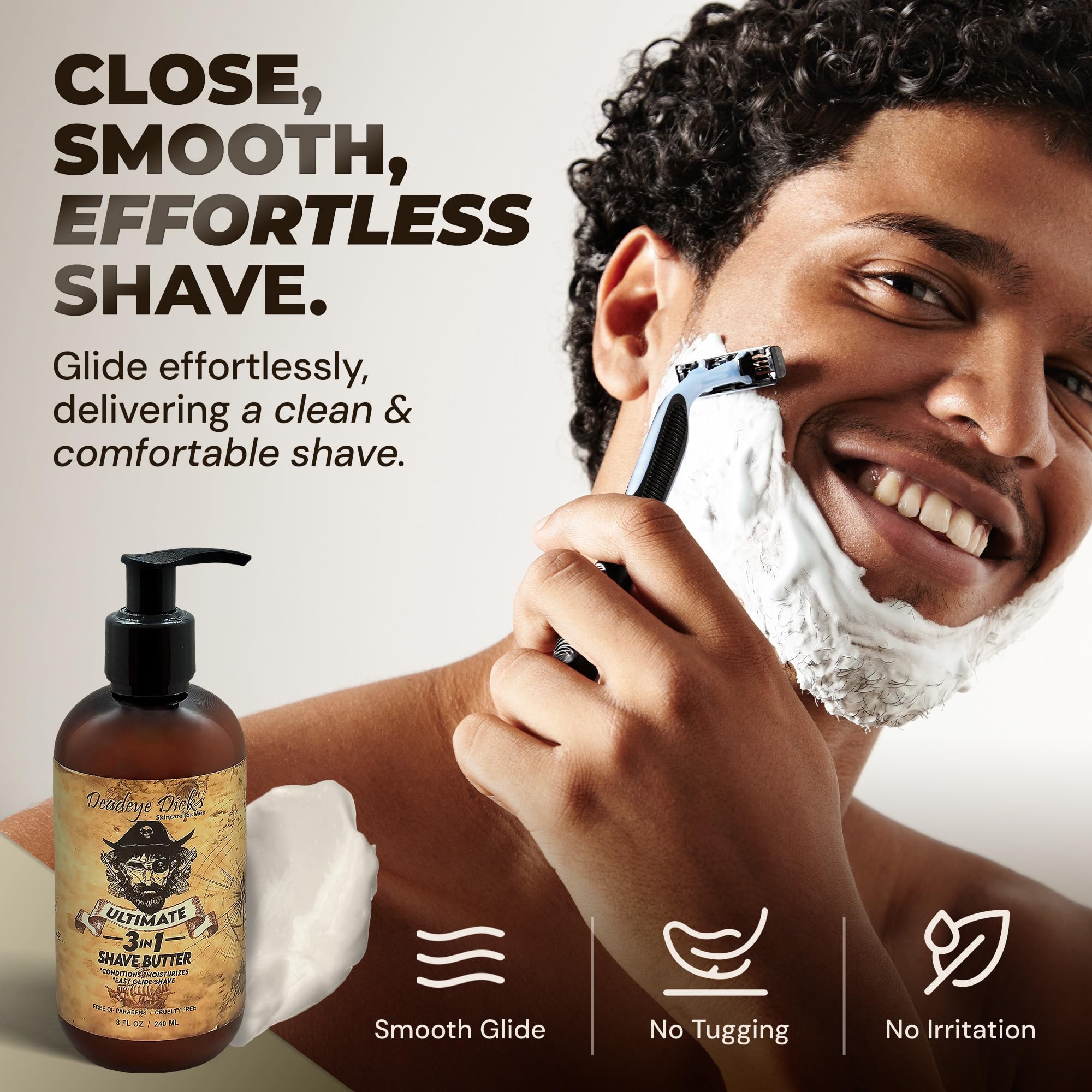 Deadeye Dick's 3-in-1 shave butter body-shaving offers versatile hydration