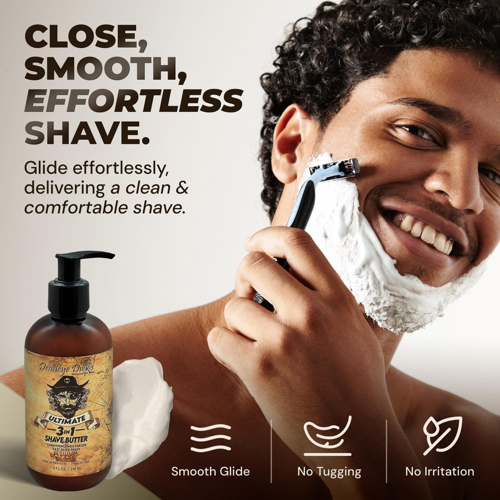 Deadeye Dick's 3-in-1 shave butter body-shaving offers versatile hydration