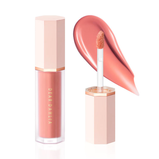DEAR DAHLIA Petal Drop Blush Flesh bottle shows lightweight coverage and dewy finish