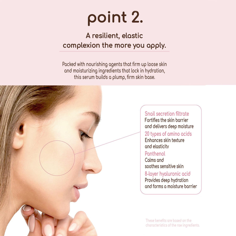 DEARBOO Glass Skin Snail Serum label detail showcases clean, gentle formula.