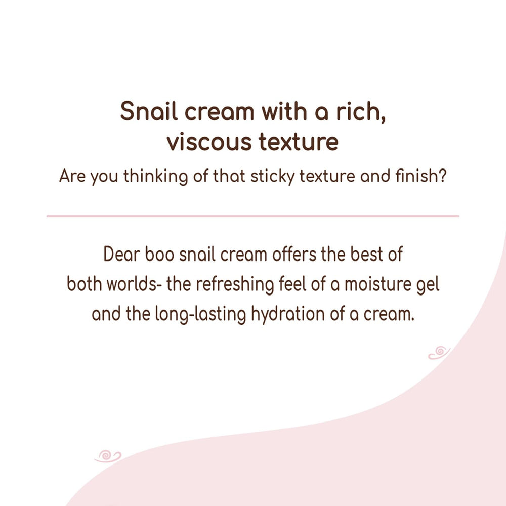 DEARBOO lightweight hydration cream on skin—non-greasy feel ideal for most skin types.