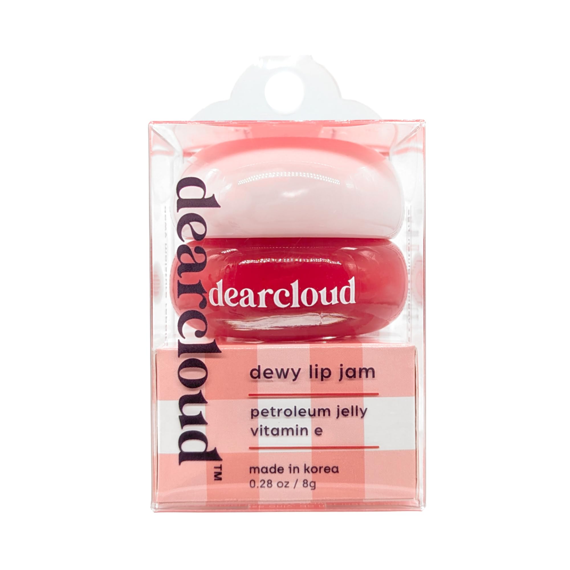 Dearcloud Dewy Lip Jam deep cherry color detail with shine and moisture