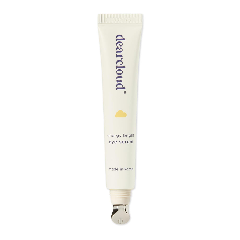 dearcloud Energy Eye Serum bottle pour demonstrates precise dosing and refreshing feel