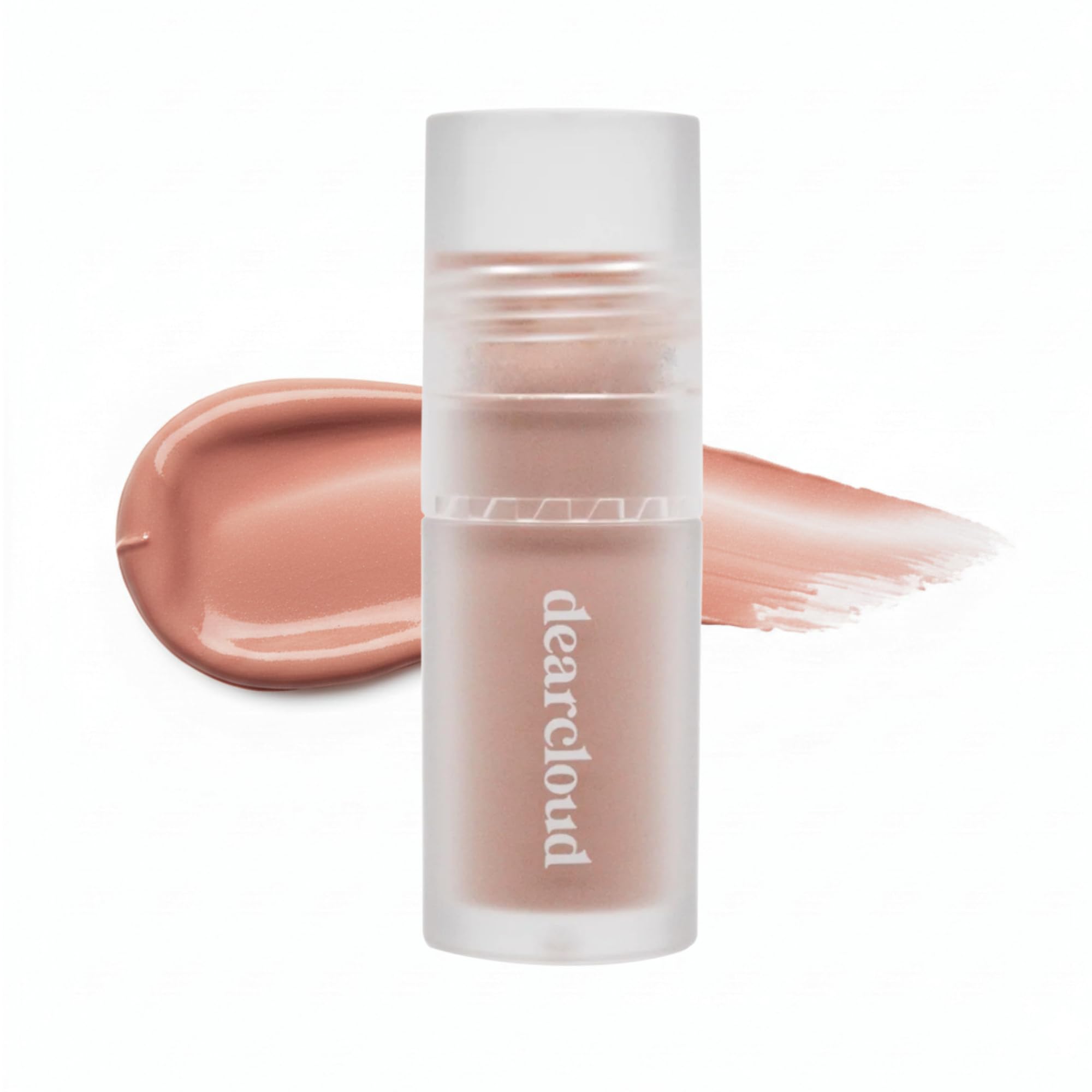 Dearcloud Gentle Crush Serum Blush bottle close-up showing dewy pink tint for a soft flush