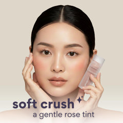 Creamy texture swirl of Dearcloud blush illustrating blendable color and hydration