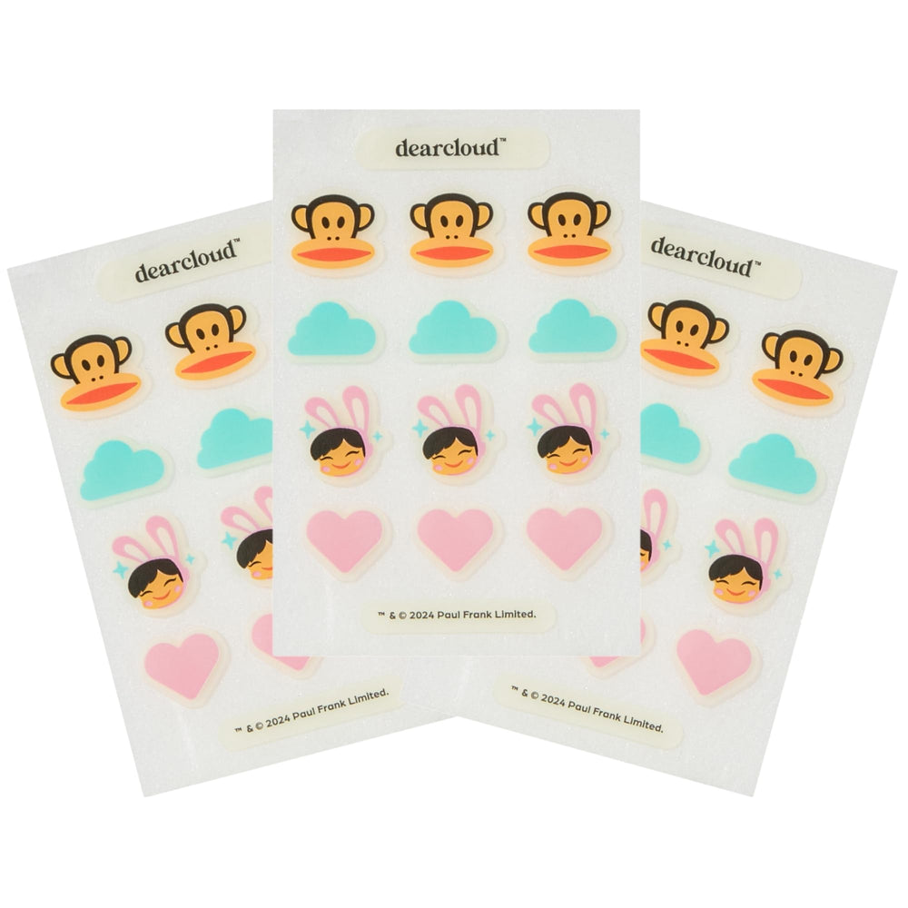Dearcloud hydrocolloid acne patches provide breathable protection for blemishes.