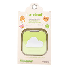 dearcloud cat-shaped hydrocolloid patches on a reflective compact case