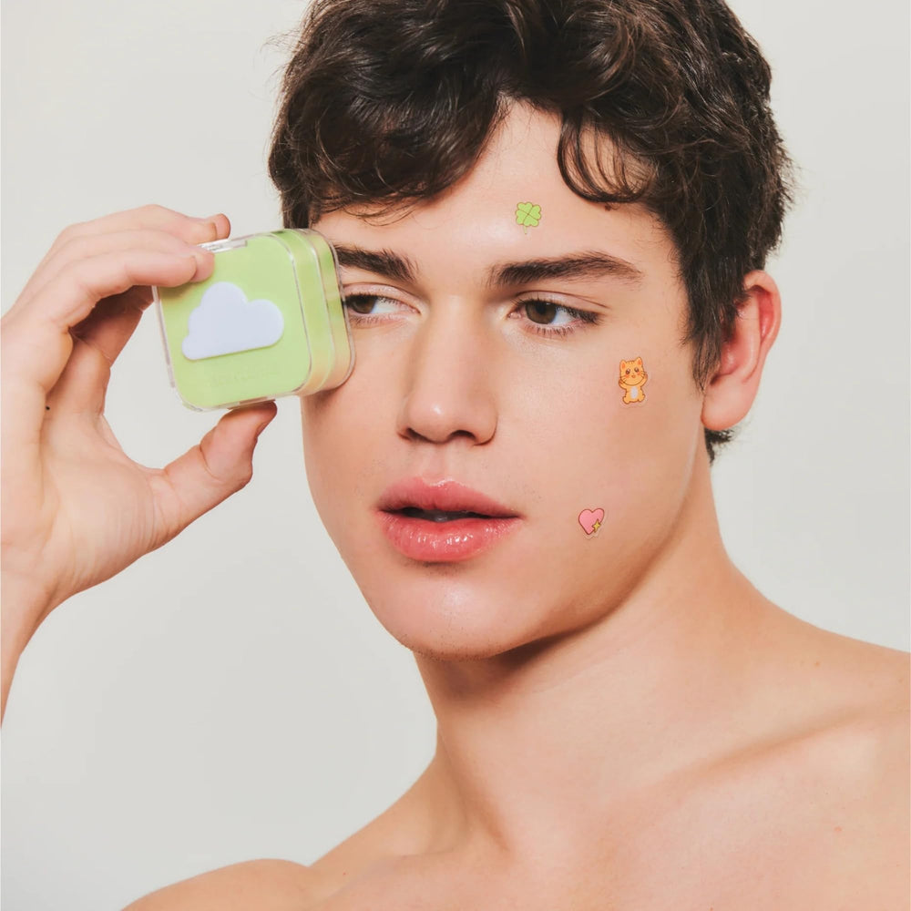 dearcloud heart-shaped hydrocolloid patches on skin for discreet coverage