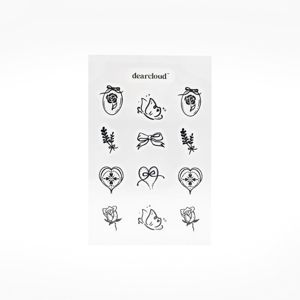 Dearcloud hydrocolloid patches ingredients label highlights Niacinamide and Cica.