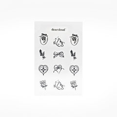 Dearcloud hydrocolloid patches ingredients label highlights Niacinamide and Cica.