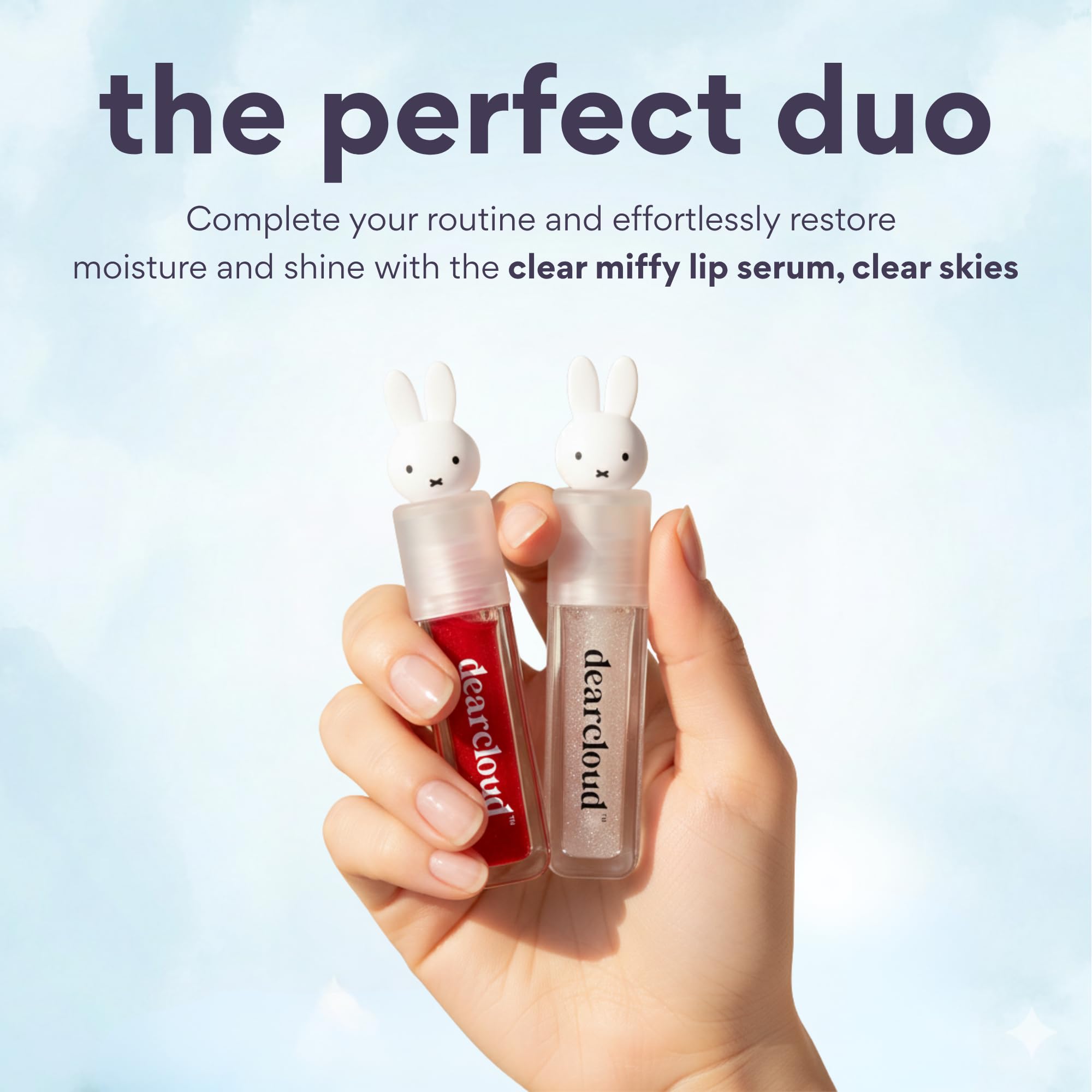 Dearcloud Miffy Lip Serum Jelly applicator in use.
