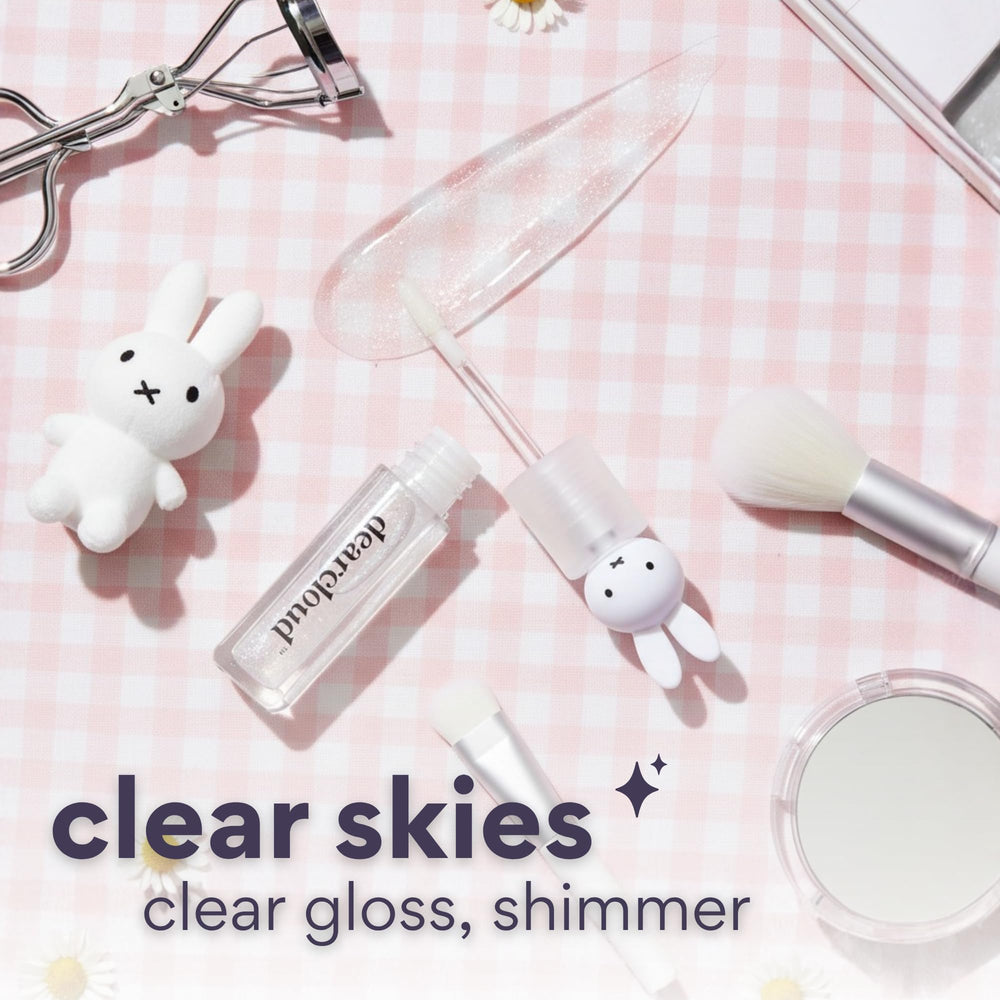 Dearcloud Miffy Lip Serum Jelly layered over lipstick enhances gloss and depth.
