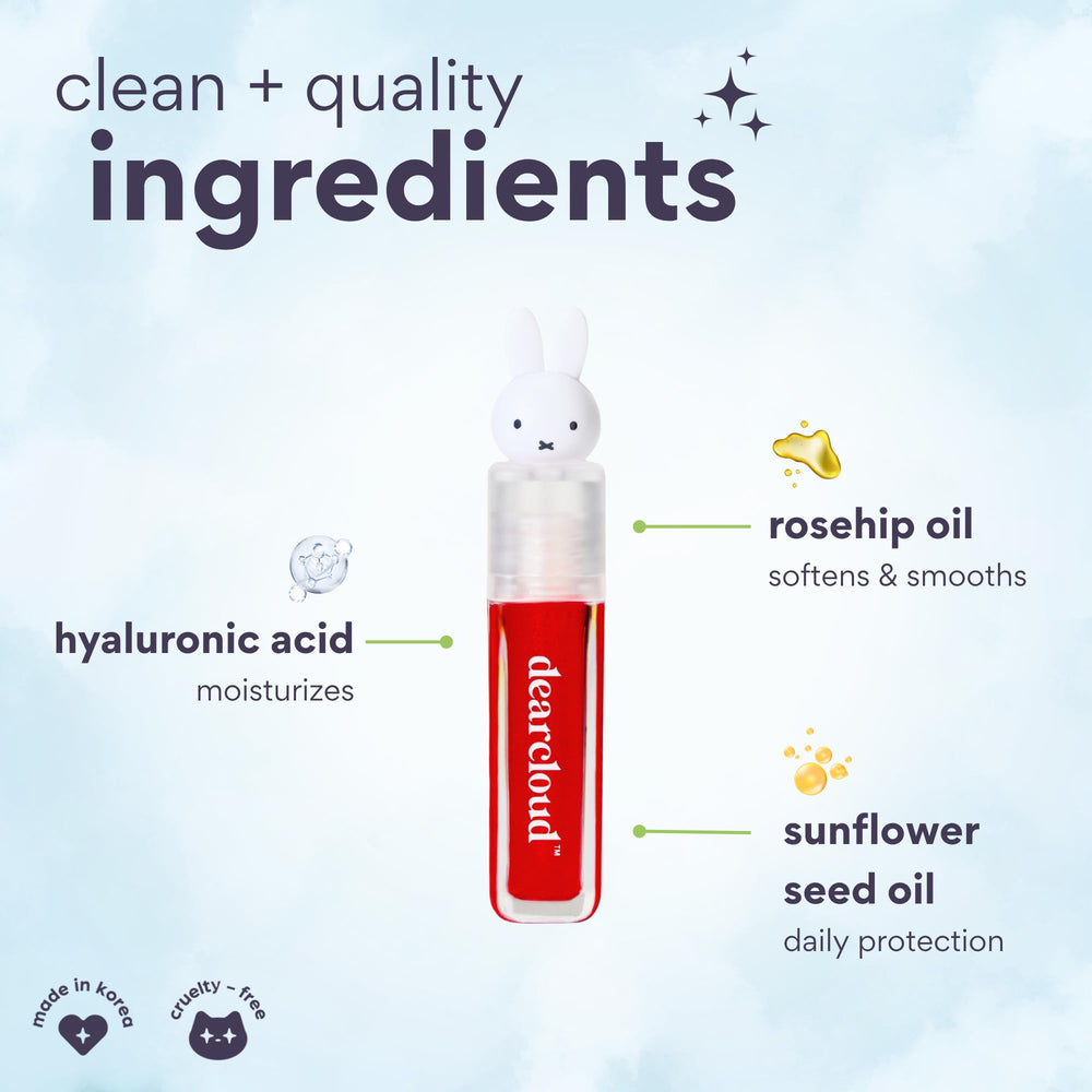Dearcloud Miffy Lip Serum Jelly texture swirl highlights jelly consistency.
