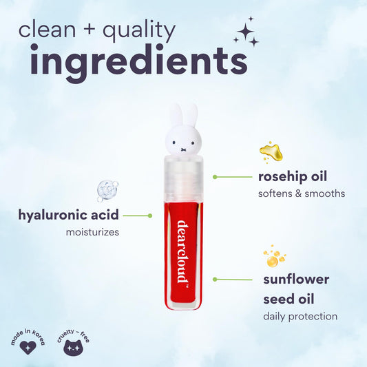 Dearcloud Miffy Lip Serum Jelly texture swirl highlights jelly consistency.