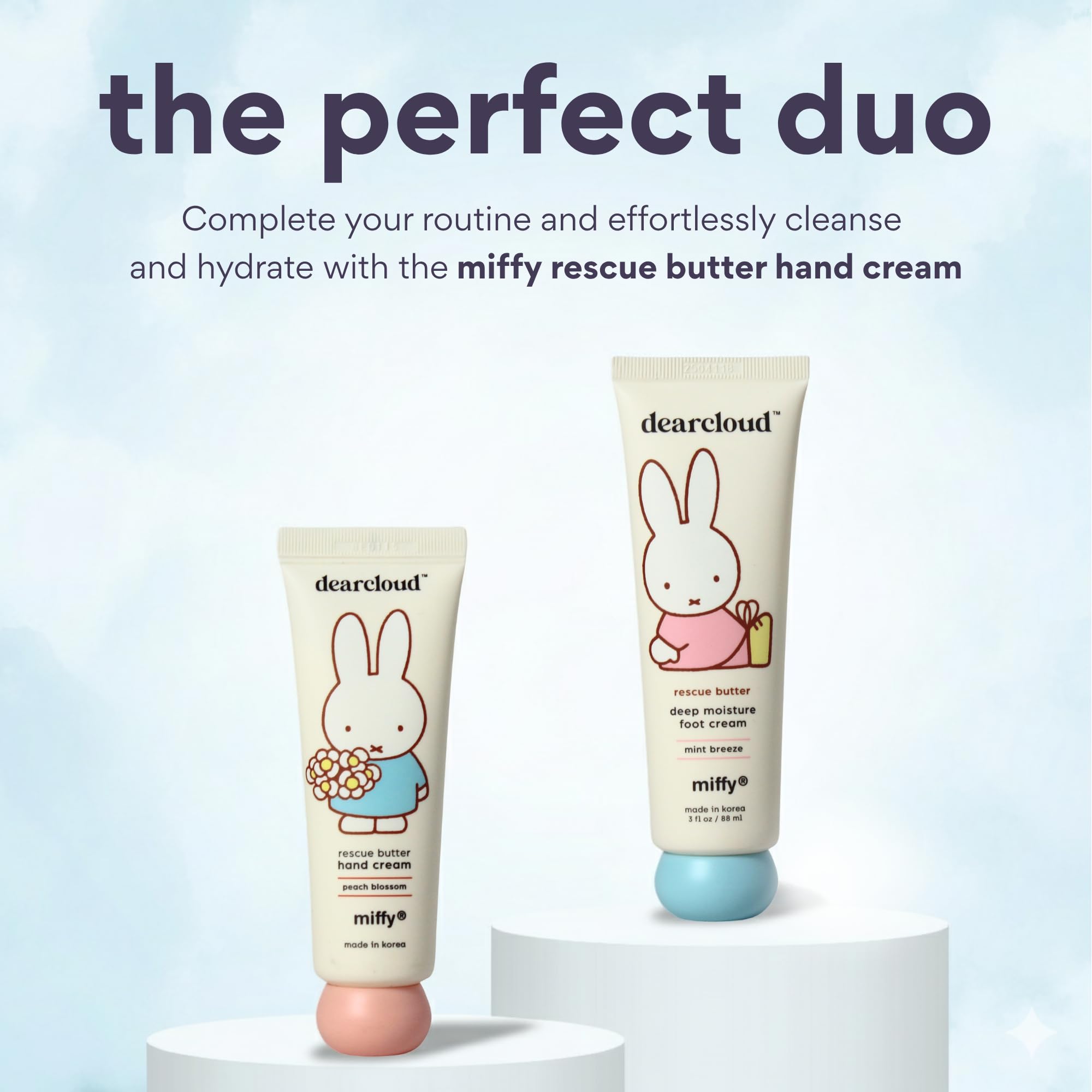 Ingredients highlight: Shea butter and urea in Dearcloud Miffy Rescue Butter Foot Cream
