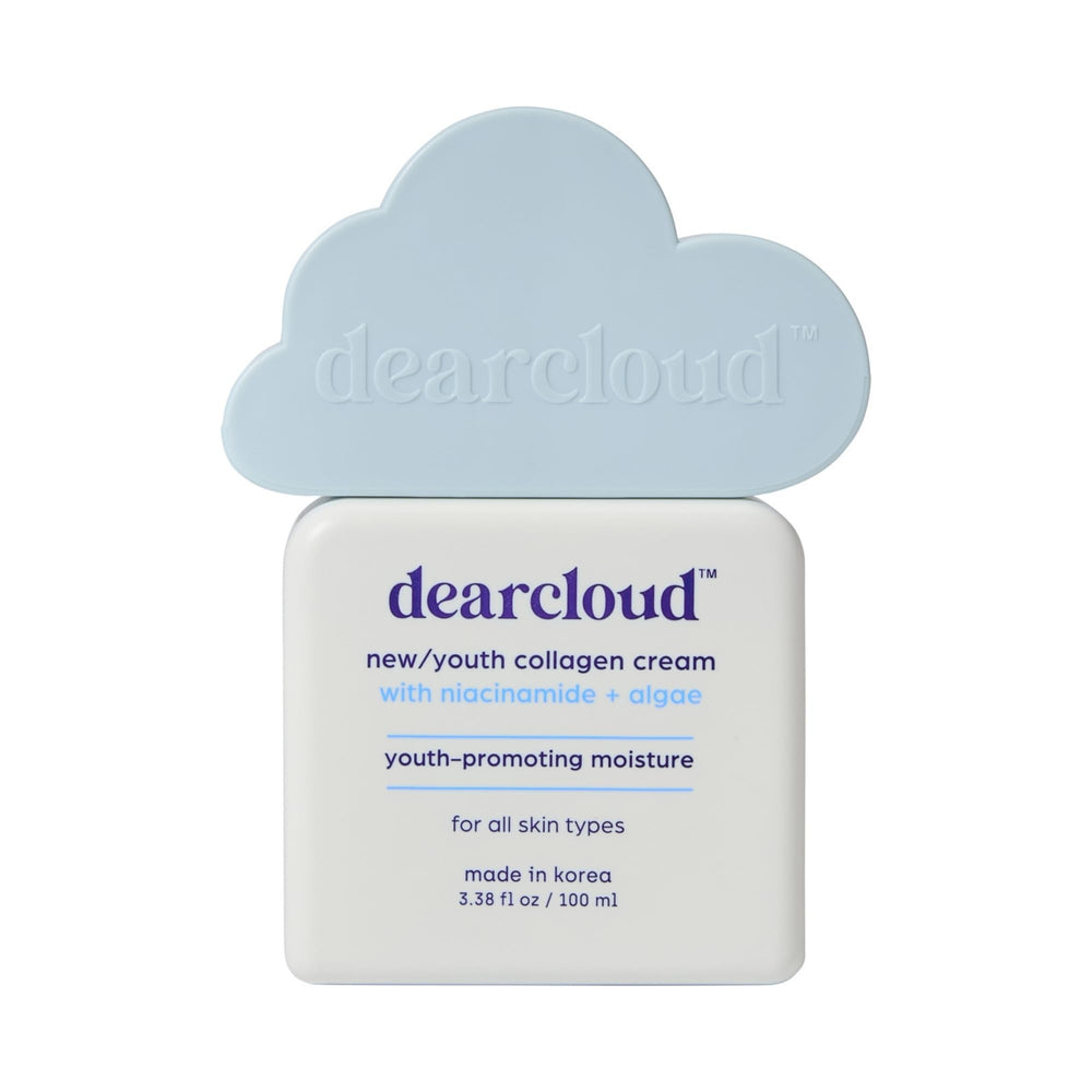 Dearcloud New Youth Collagen Cream bottle for daily hydration and firming skin