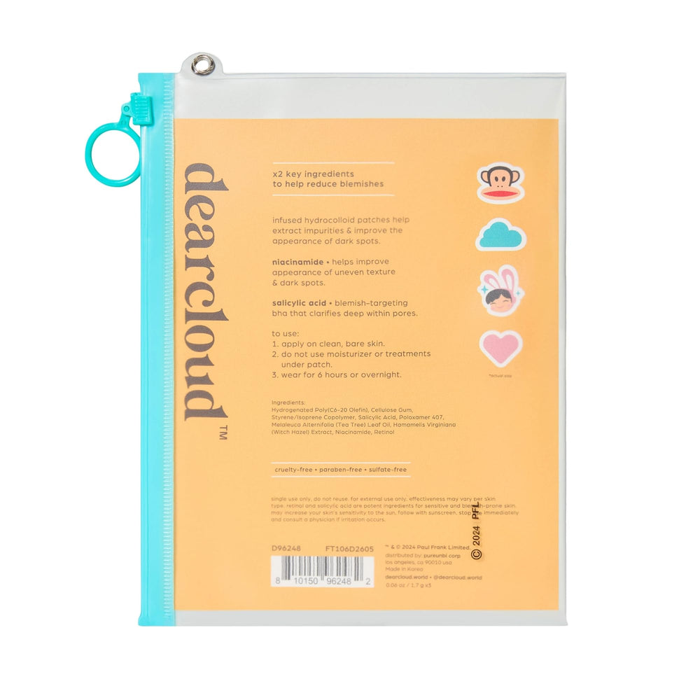Dearcloud Paul Frank patches worn day or night for discreet coverage.
