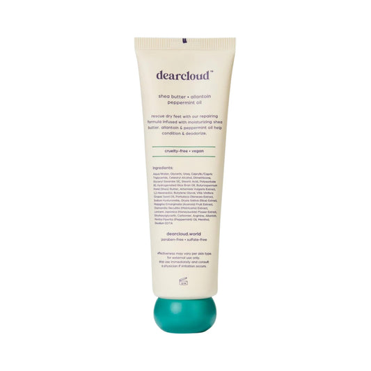 Dearcloud Rescue Butter Foot Cream peppermint aroma cools and refreshes feet.