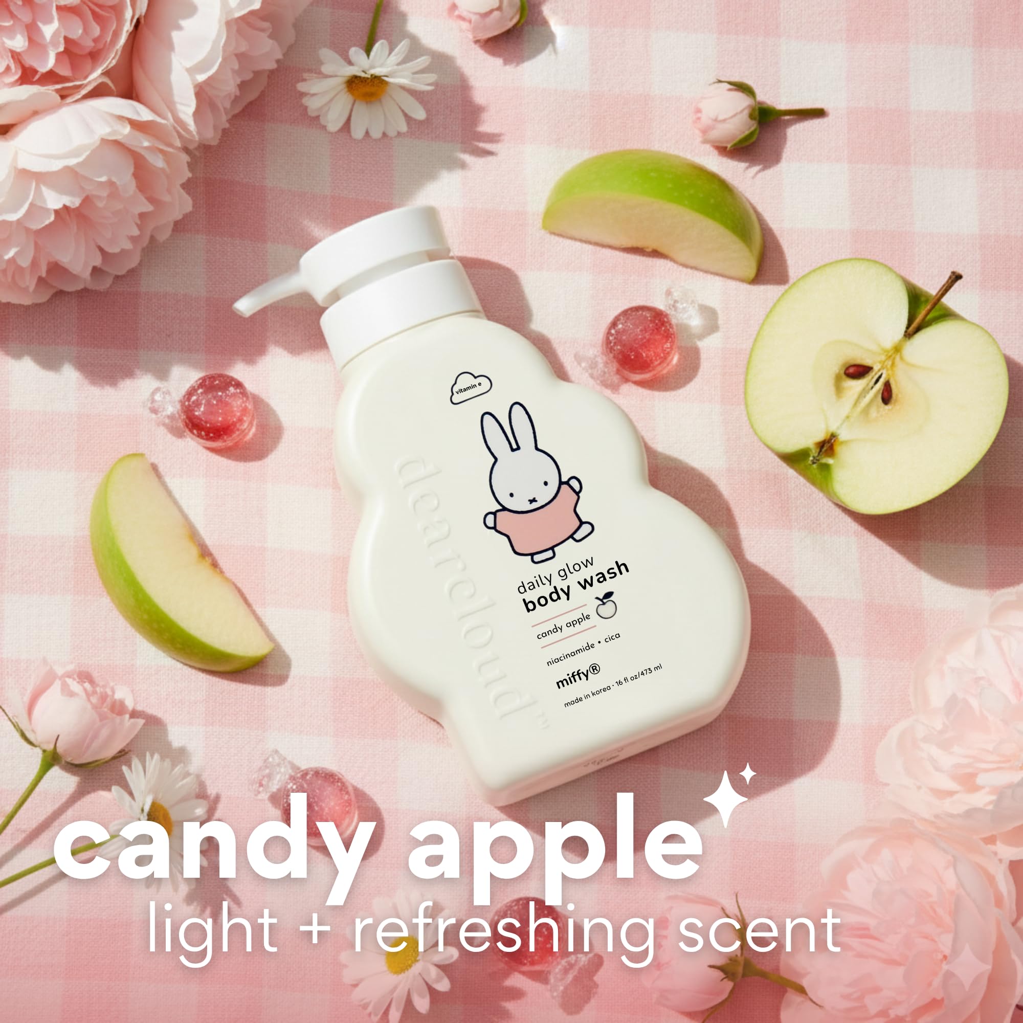 Dearcloud sulfate-free bottle communicates gentle cleansing for sensitive skin routines.
