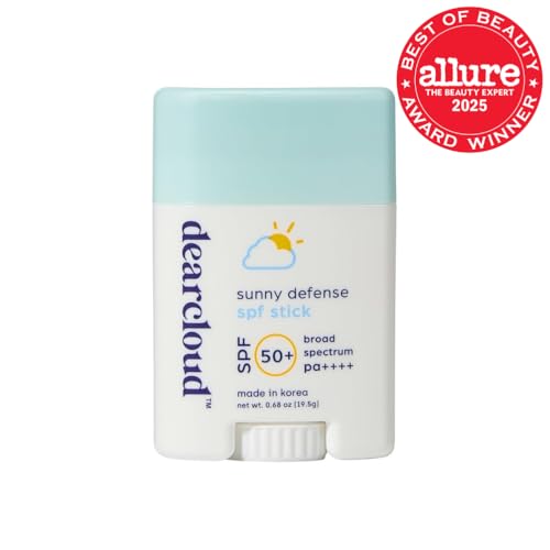 dearcloud Sunny Defense Sunscreen Stick teardrop applicator for precise application.