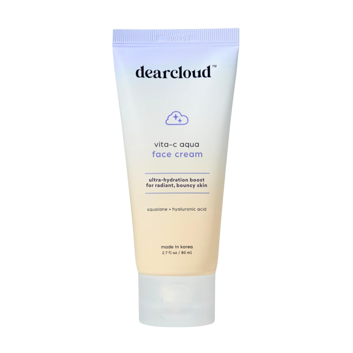 DearCloud Vita-C Aqua Face Cream bottle ready for daily hydration.