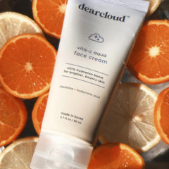 DearCloud Vita-C Aqua unisex moisturizer in use by both women and men.