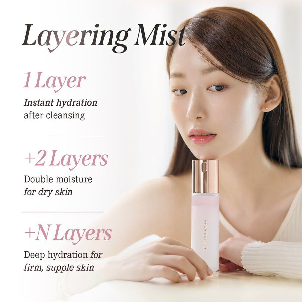Applying Endless Skin Cream Mist before makeup for a smooth base.