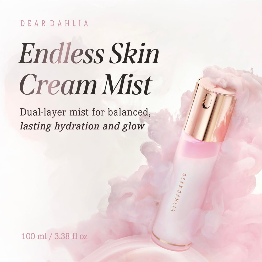 Endless Skin Cream Mist dual-layer texture demonstrating light hydration and glow.