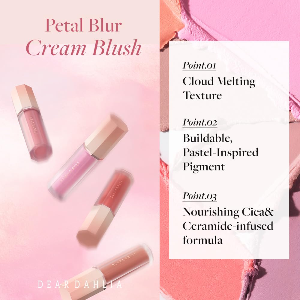 Dear Dahlia Petal Blur Blush Peony natural flush demonstrates effortless daily glow