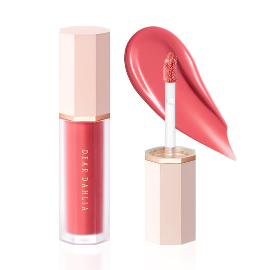 DEAR DAHLIA Petal Drop Blush bottle close-up, showing a lightweight, hydrating formula.