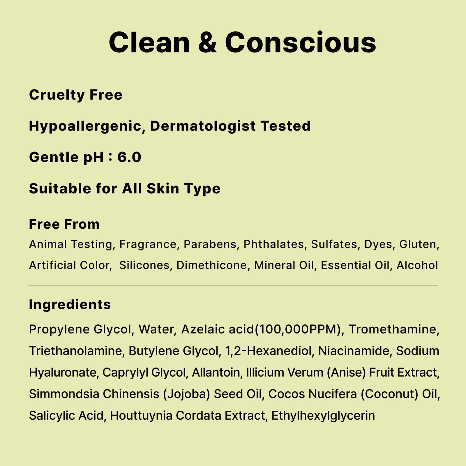 Packaging box of DearMYDEW azelaic serum for clean skincare.
